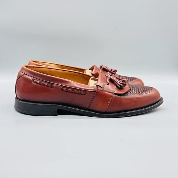 Allen Edmonds Shoes Mens 13 Brown Leather Cody Tassel Loafers Slip On Dress main image 11